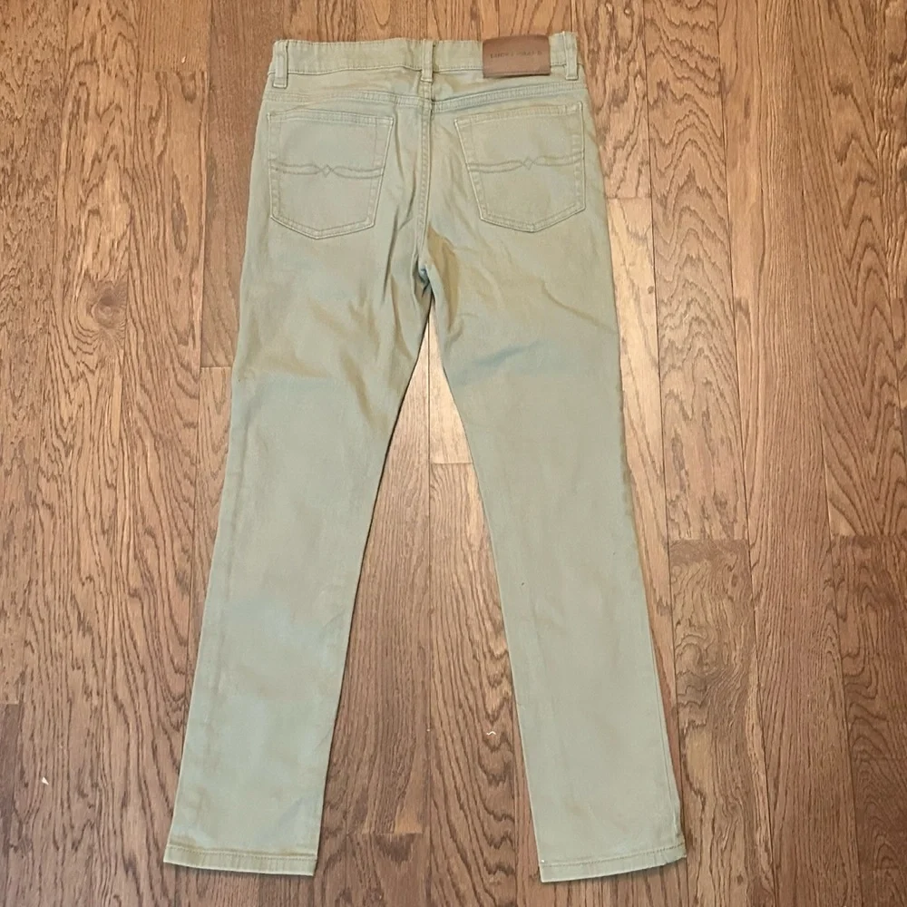 Lucky Brand Girls Tan Authentic Skinny Stretch Pants Adjustable Waist size 10